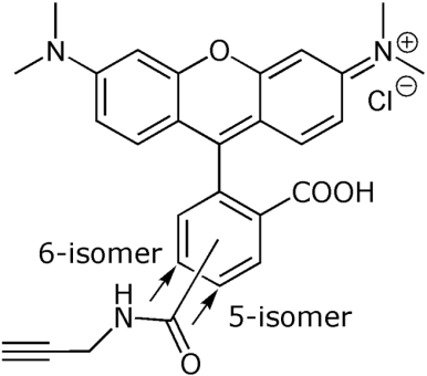 5(6)-Carboxytetramethylrhodamine alkyne ~(5(6)-TAMRA alkyne), mixed isomers 
