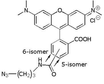 5(6)-Carboxytetramethylrhodamine azide ~(5(6)-TAMRA azide), mixed isomers 